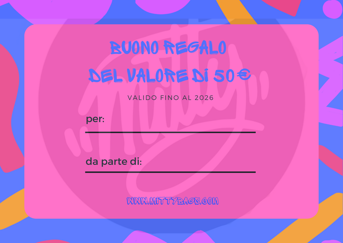Buono regalo per una borsa
